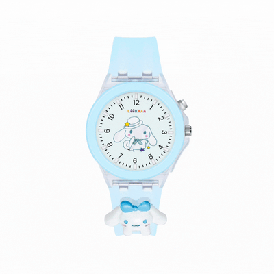 Lookhaa 3D Cute Cartoon Watch with 7 Disco Lights Analog Watch for Boys - Blue
