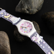 Lookhaa Unicorn 3D Cartoon Strap Analog Watch For Kids  - Perple