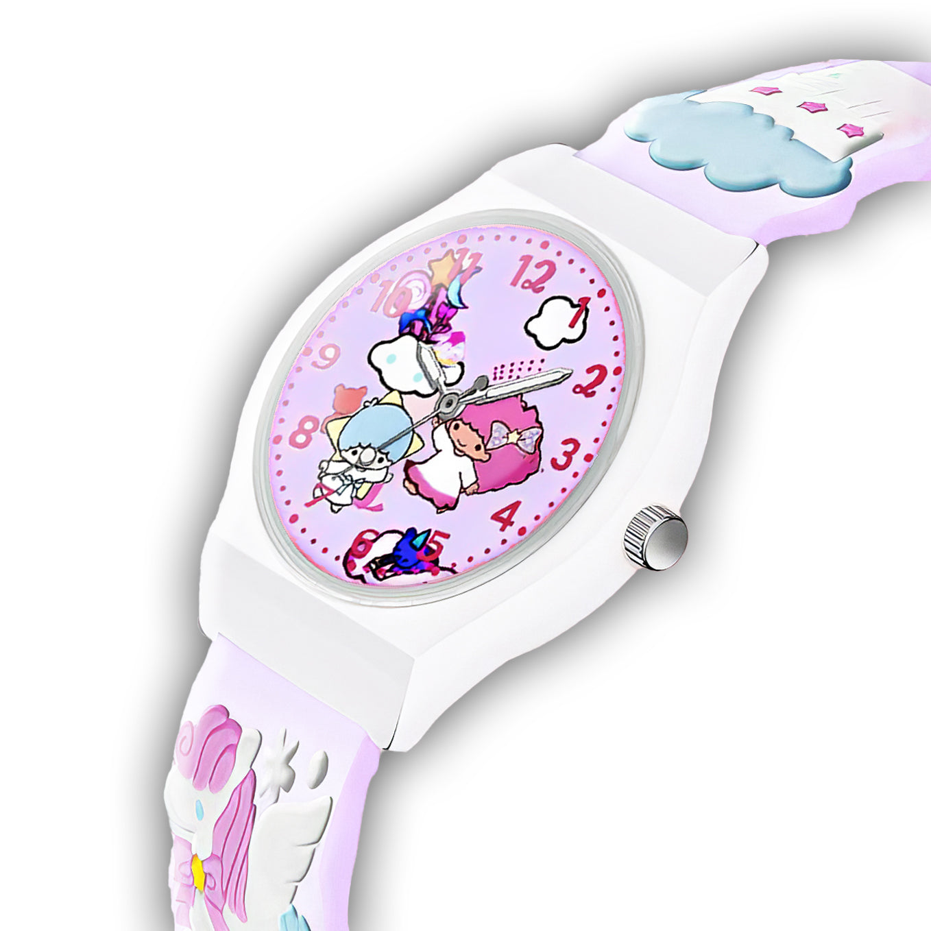 Lookhaa Unicorn 3D Cartoon Strap Analog Watch For Kids  - Perple