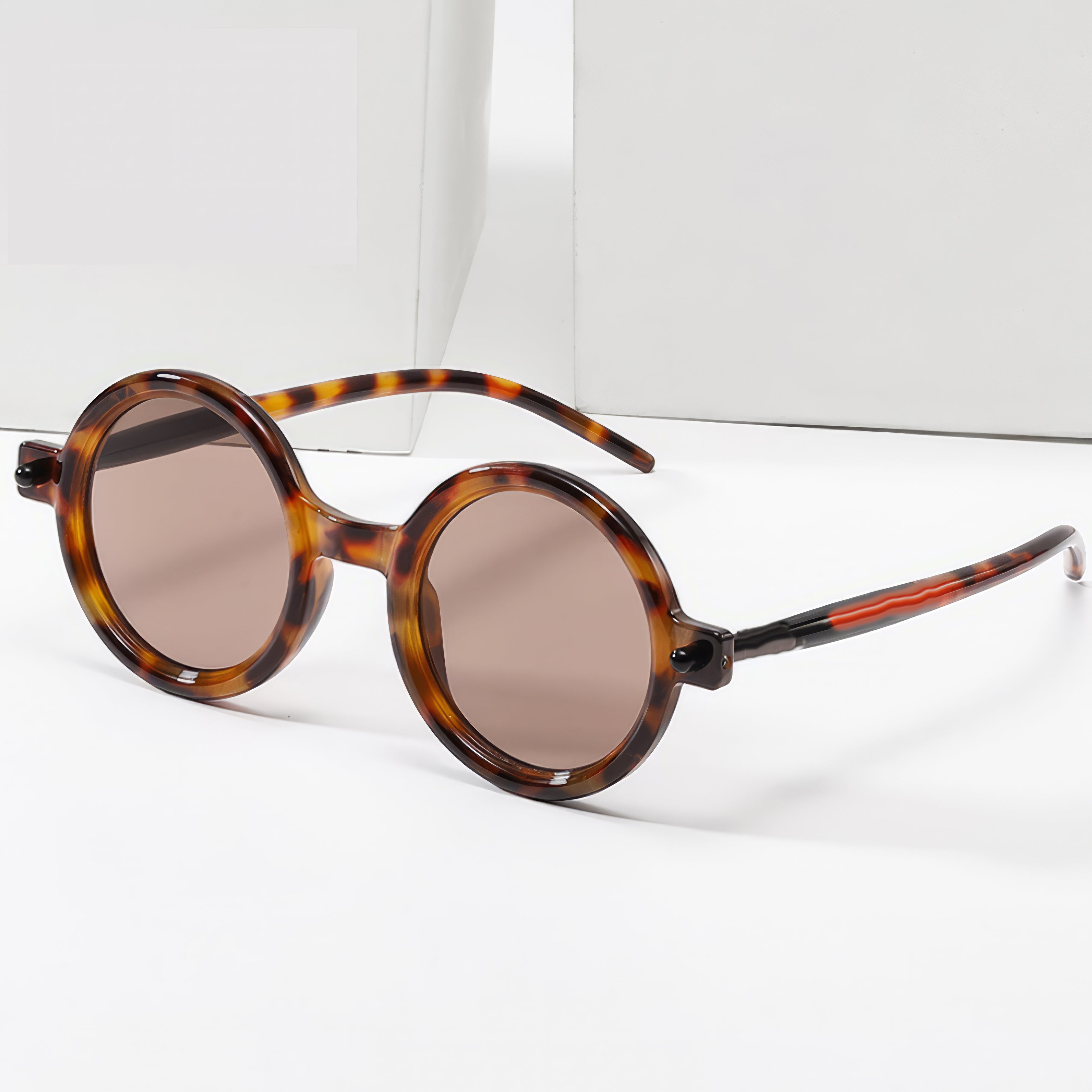 Lookhaa Full Rim Round Trendy UV Protected Style Sunglasses For Kids ( Tortoise)
