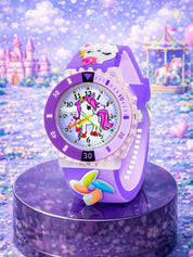 LOOKHAA Kids 3D Cartoon My Melody Multi Color Analog LED Lights Watch for Girls Kids- Purple lookhaa