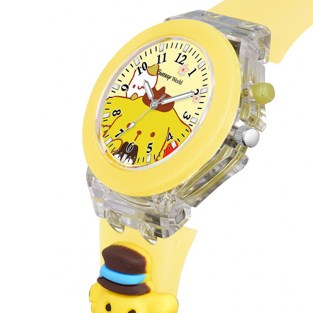 Lookhaa Cartoon Bunny Watch Analog Light Watch for Kids Boys & Girls - Yellow