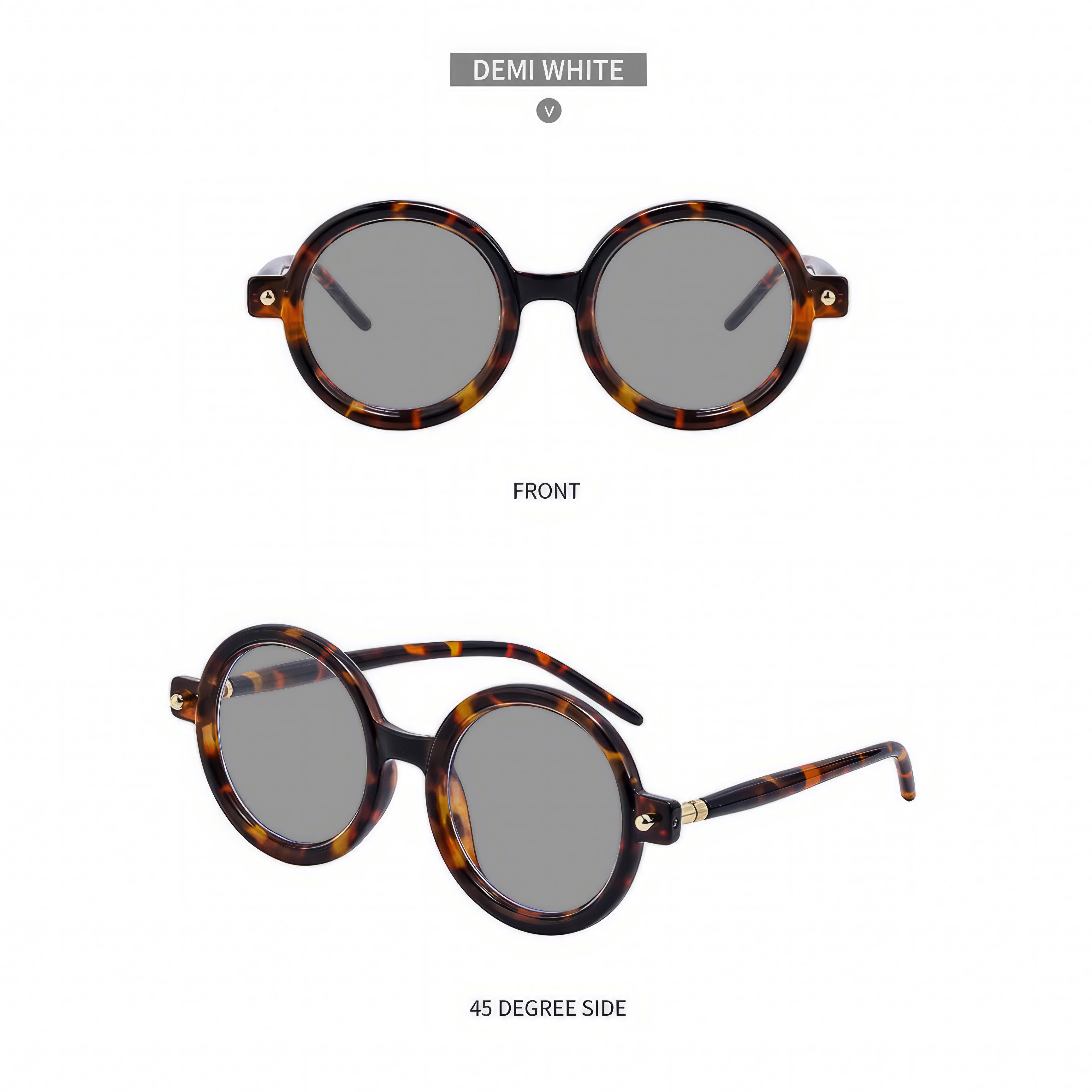 Lookhaa Full Rim Round Trendy UV Protected Style Sunglasses For Kids ( Tortoise)