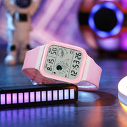 Lookhaa Unisex Digital Sports Watch with Luminous Display Waterproof  WristWatch For Kids - Pink