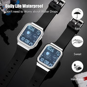 Lookhaa Unisex Digital Sports Watch with Luminous Display Waterproof  WristWatch For Kids - Black