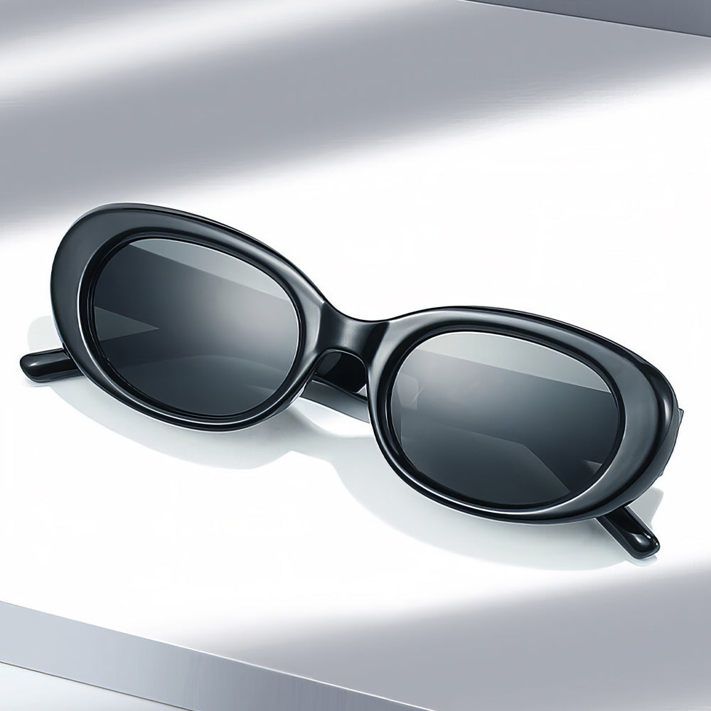 Lookhaa Oval Fashion Frame & 100% UV protected lenses Sunglasses for Kids - Black