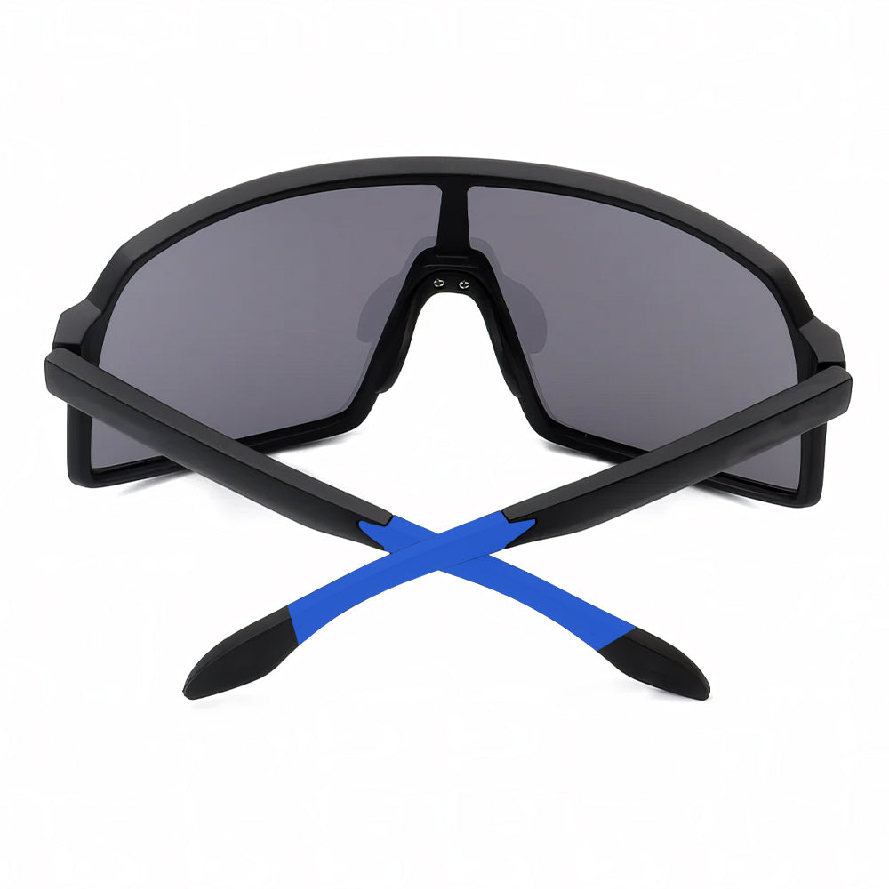 Lookhaa Sports Shield Mirrored Outdoor Driving & Cycling Sunglasses for Kids -  Black