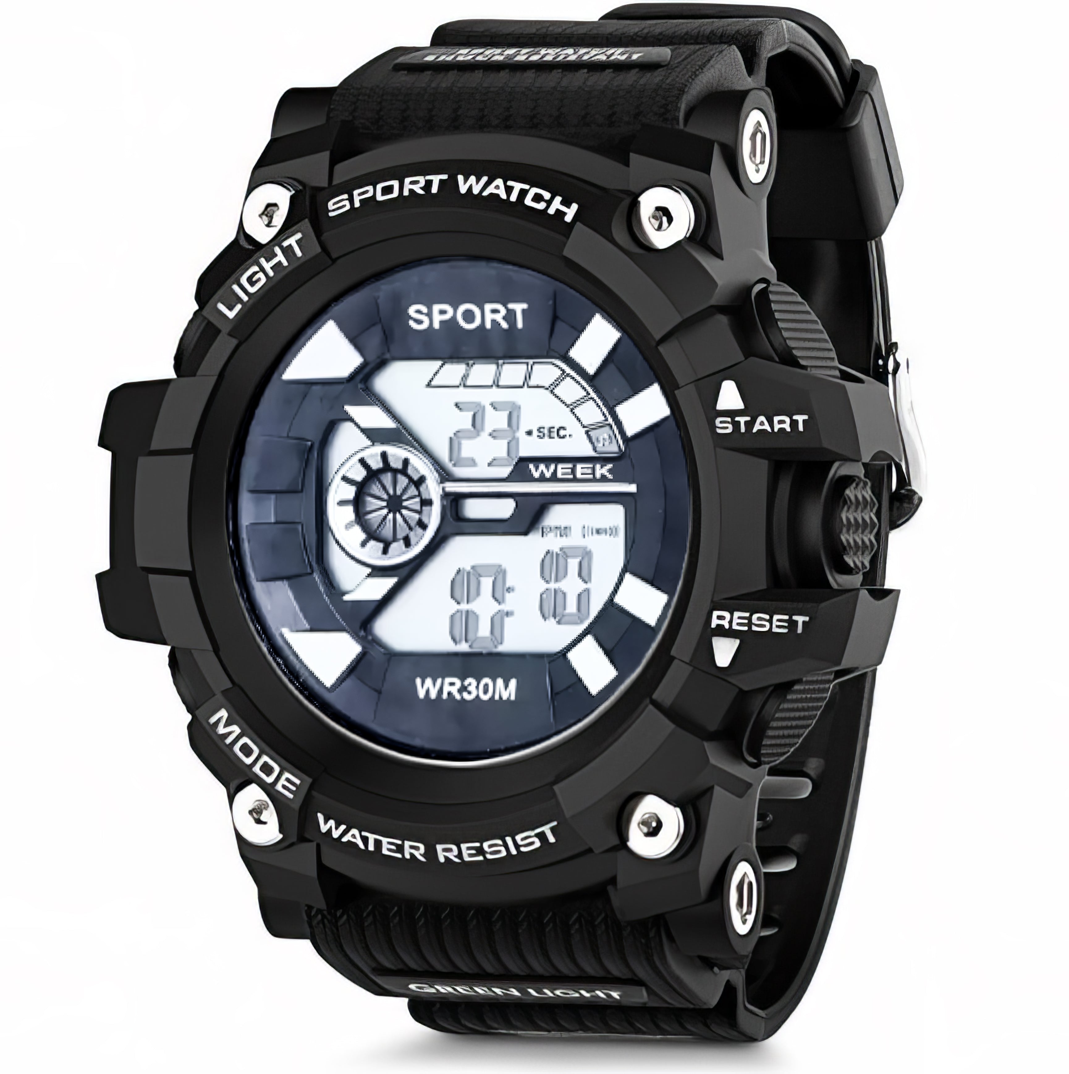 Lookhaa Sporty Design Digital Wrist Watch For Boys - Black