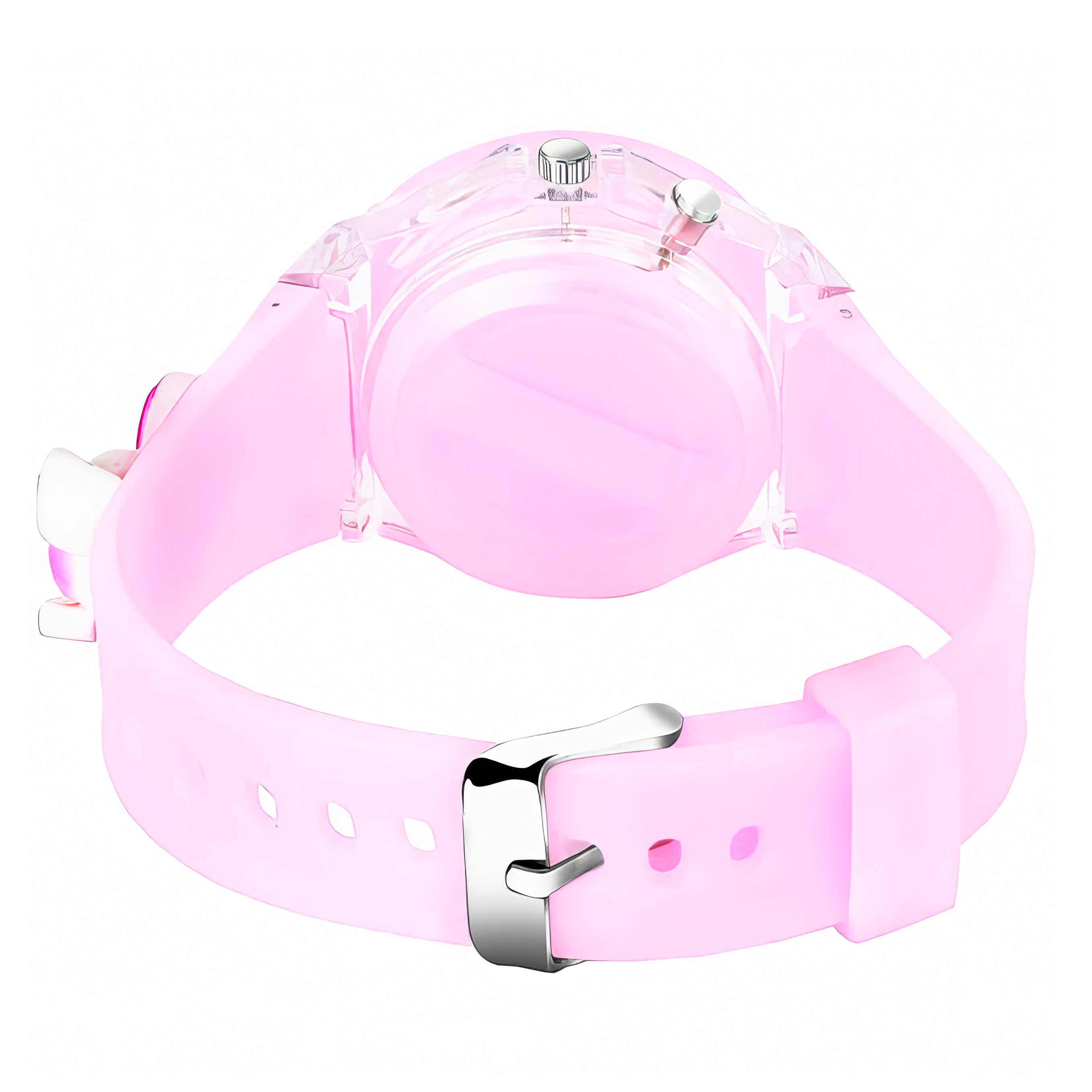 Lookhaa Cartoon Rabbit Watct Lighting Analogue Watch for Girls - Pink