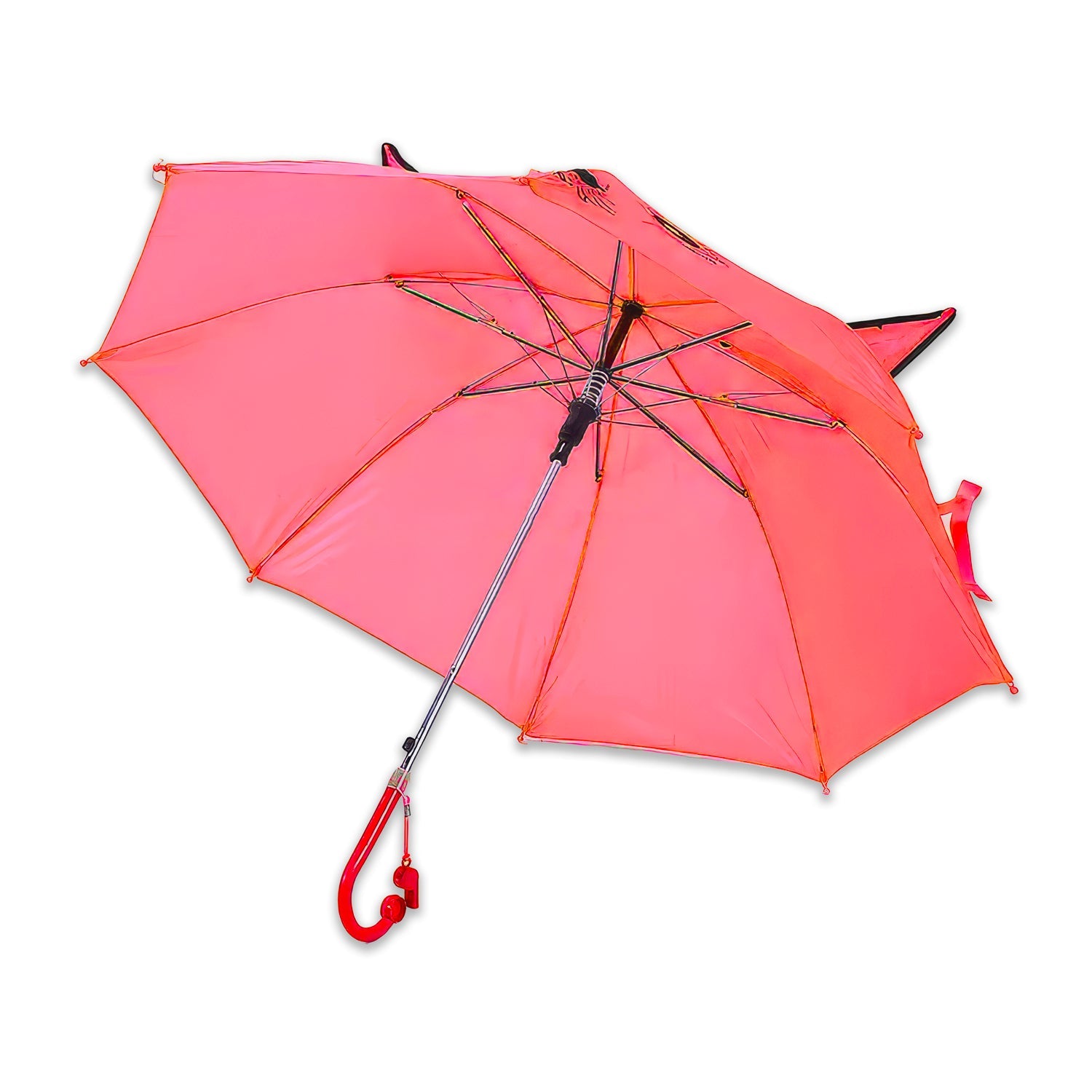 Lookhaa Kids Umbrella Colorful, Safe & Fun Lightweight, Easy-Open, Windproof Rainy Day Umbrella  - Red lookhaa