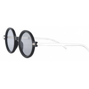 Lookhaa Full Rim Round Trendy UV Protected Style Sunglasses For Kids ( Black / White)