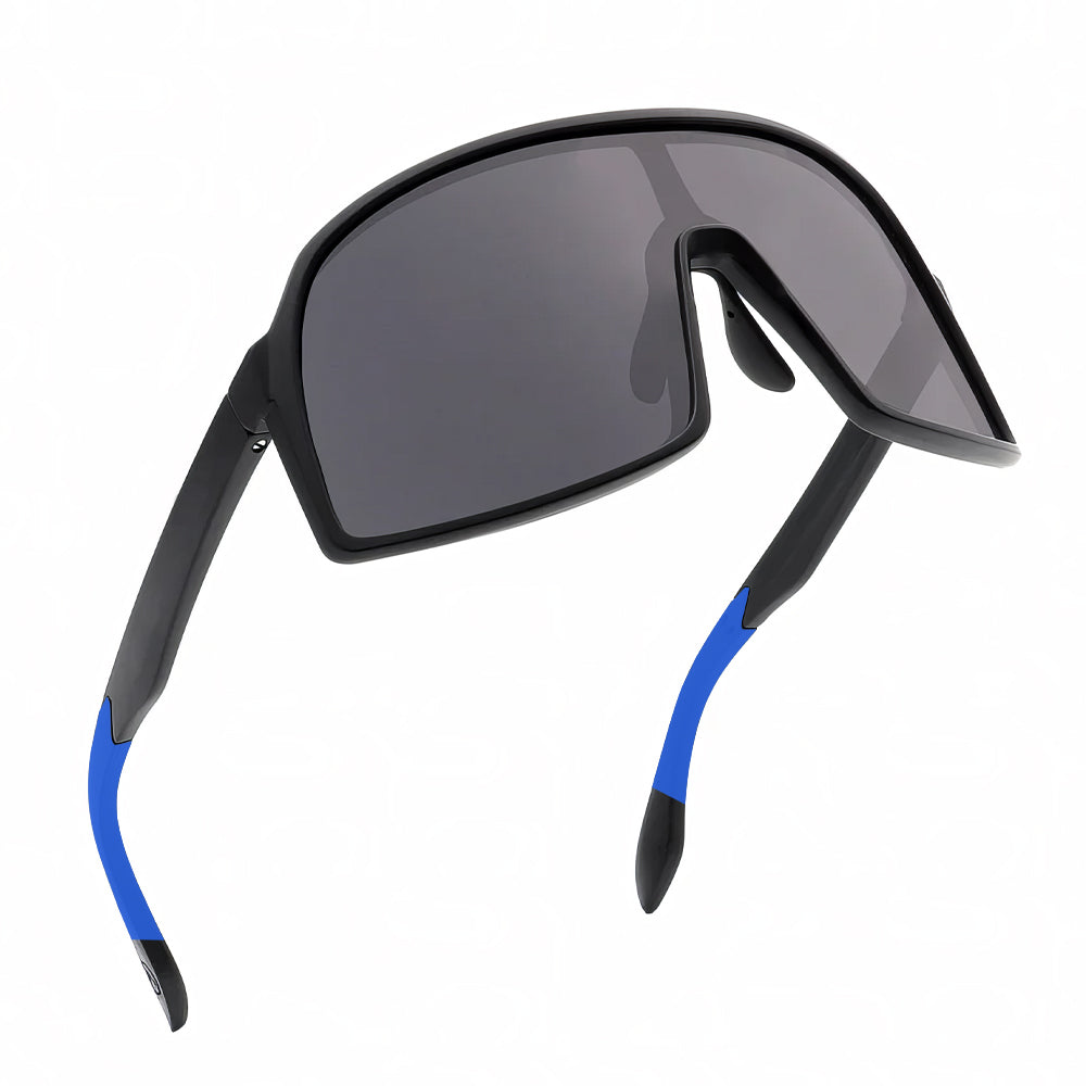 Lookhaa Sports Shield Mirrored Outdoor Driving & Cycling Sunglasses for Kids -  Black