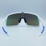 Lookhaa Sports Shield Mirrored Outdoor Driving & Cycling Sunglasses for Kids - White / Blue