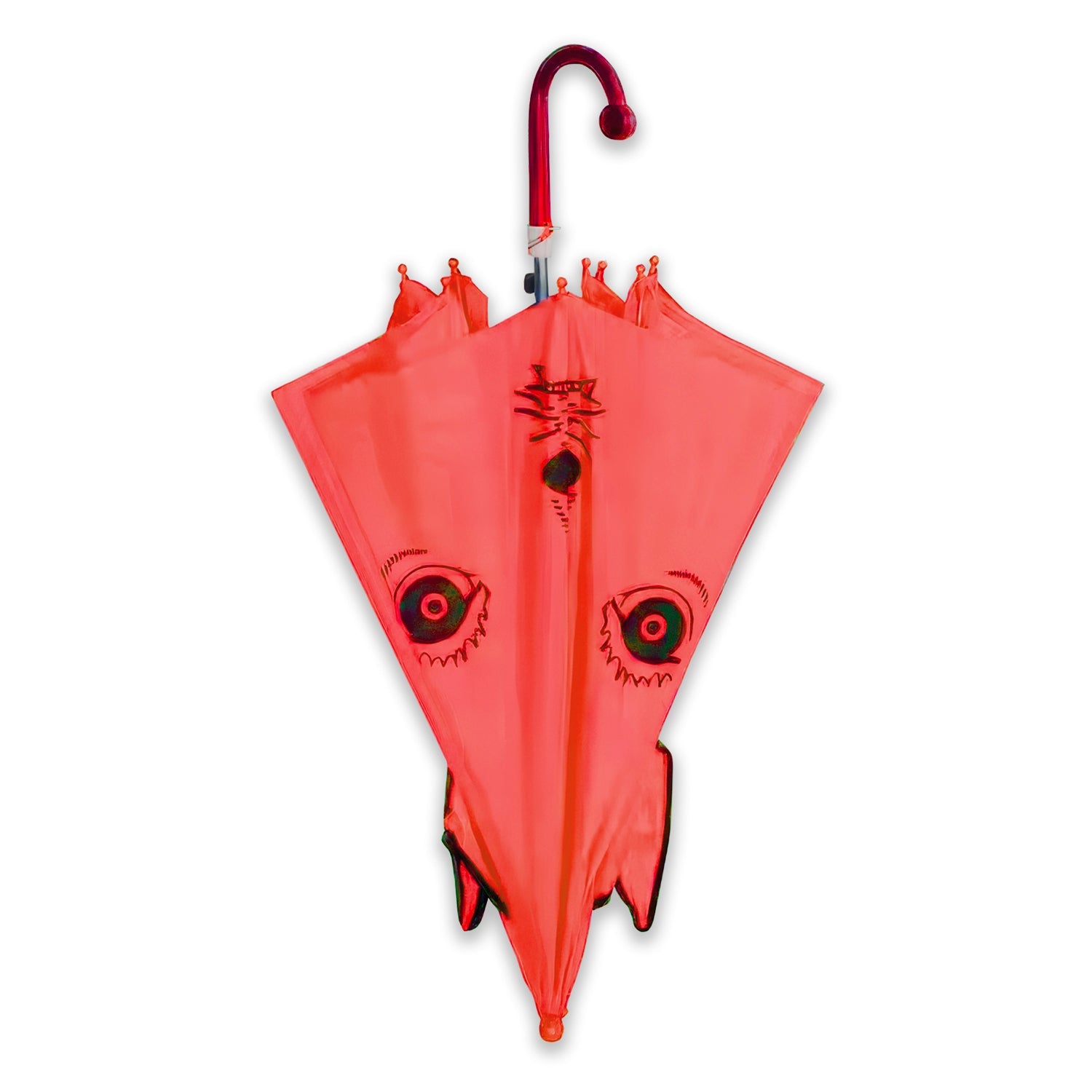 Lookhaa Kids Umbrella Colorful, Safe & Fun Lightweight, Easy-Open, Windproof Rainy Day Umbrella  - Red lookhaa