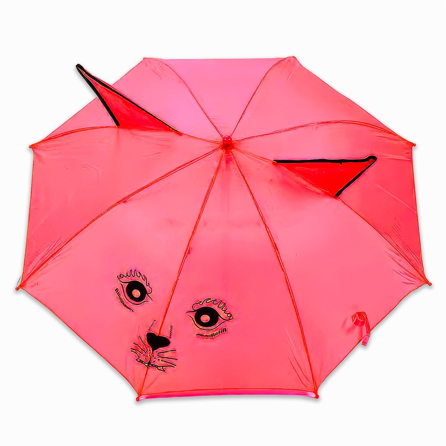 Lookhaa Kids Umbrella Colorful, Safe & Fun Lightweight, Easy-Open, Windproof Rainy Day Umbrella  - Red lookhaa