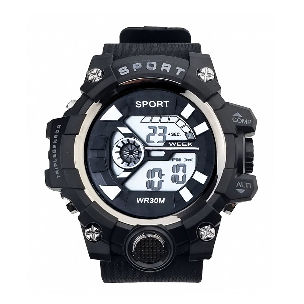 Lookhaa Sporty Design Digital Wrist Watch For Boys - Black