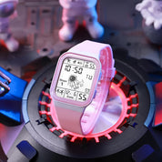 Lookhaa Unisex Digital Sports Watch with Luminous Display Waterproof  WristWatch For Kids - Pink