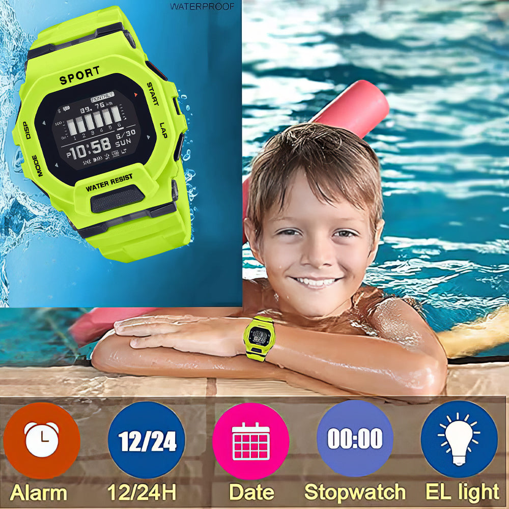 Lookhaa Digital Multi Function Kids Sports Watch - Lime Green