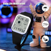 Lookhaa Unisex Digital Sports Watch with Luminous Display Waterproof  WristWatch For Kids - Black