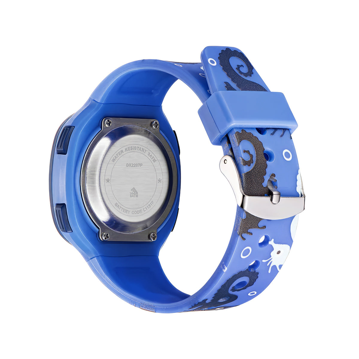 Lookhaa Digital Round Dial Alarm & Glowing Light Watch for Boys & Girls - Blue