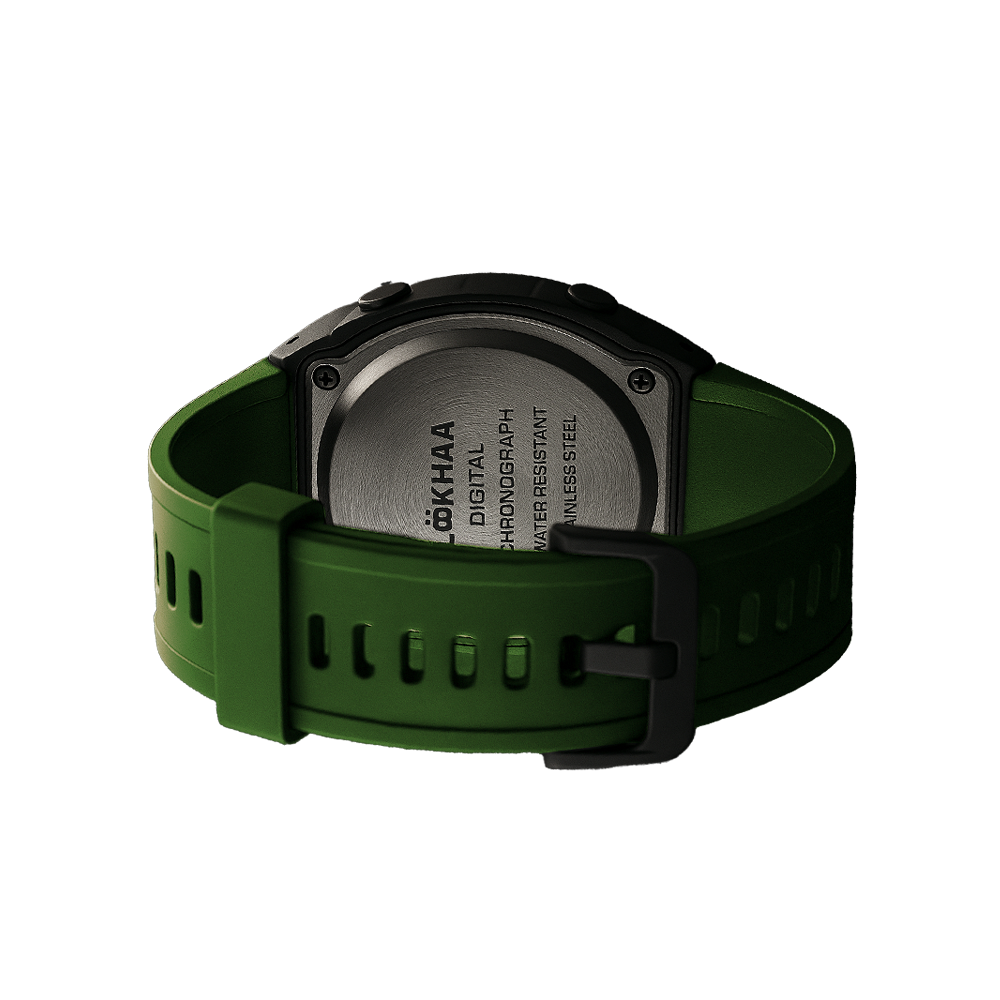 Lookhaa Kids Digital Multi Functional Watch Outdoor Waterproof Date Luminous LED Digital Watch For Boy - Green lookhaa