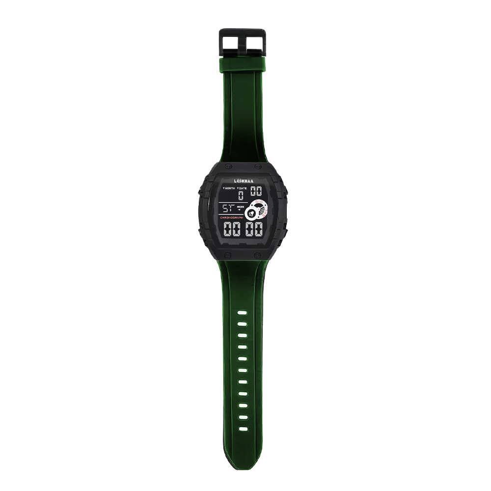 Lookhaa Kids Digital Multi Functional Watch Outdoor Waterproof Date Luminous LED Digital Watch For Boy - Green lookhaa