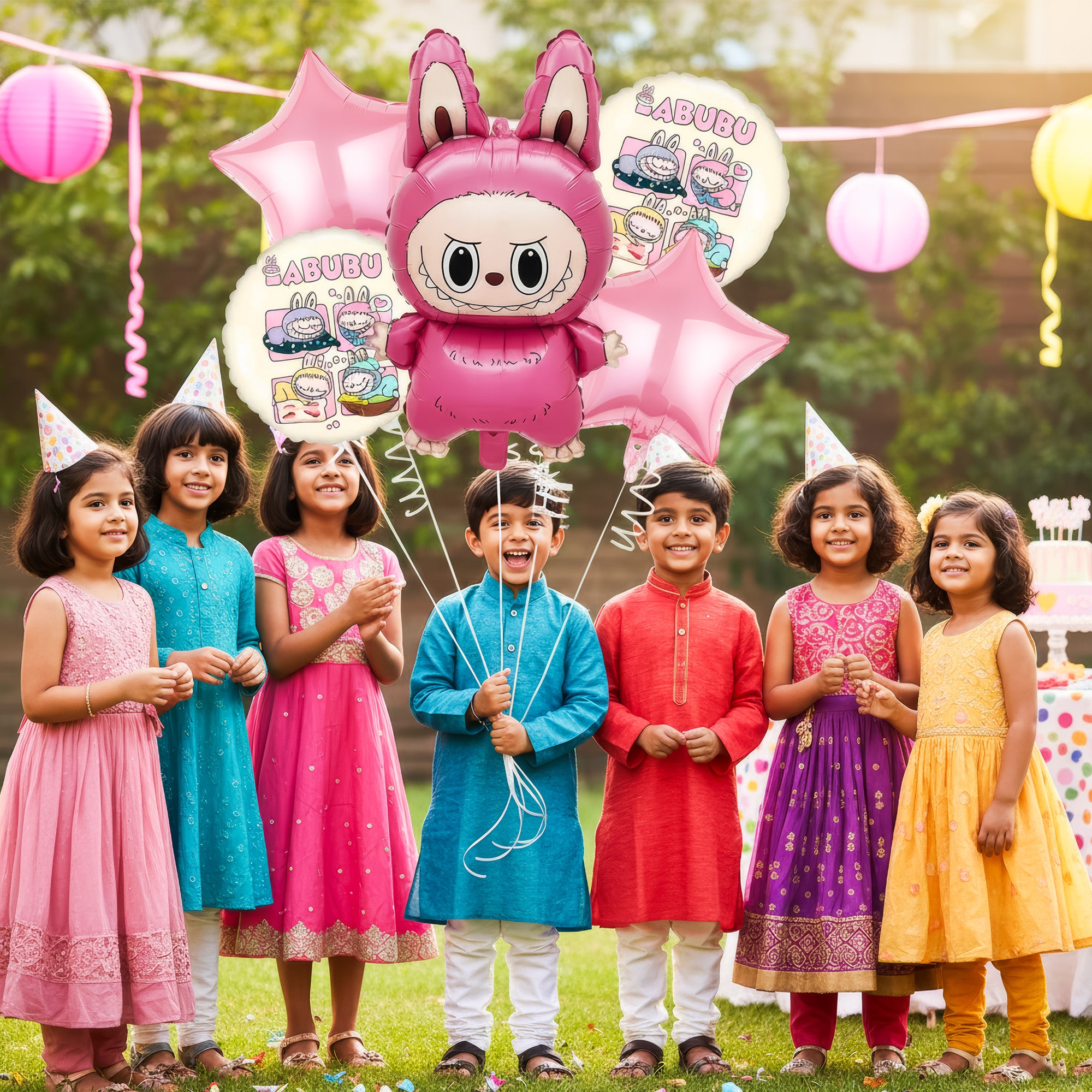 kids birthday decoration, cartoon foil balloon, bunny balloon set, cute animal party décor, baby shower balloons, kids cartoon theme decoration, metallic foil balloon, helium party balloons, reusable foil balloons, kids room décor