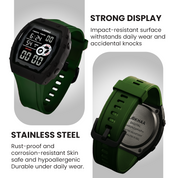 Lookhaa Kids Digital Multi Functional Watch Outdoor Waterproof Date Luminous LED Digital Watch For Boy - Green lookhaa