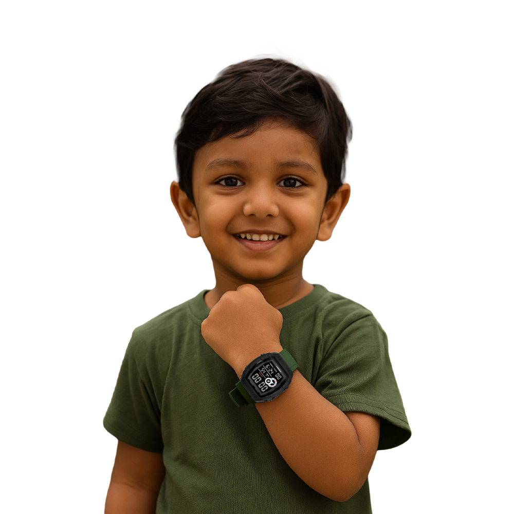 Lookhaa Kids Digital Multi Functional Watch Outdoor Waterproof Date Luminous LED Digital Watch For Boy - Green lookhaa