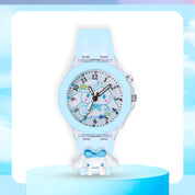 Lookhaa 3D Cute Cartoon Watch with 7 Disco Lights Analog Watch for Boys - Blue