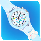 Lookhaa 3D Cute Cartoon Watch with 7 Disco Lights Analog Watch for Boys - Blue