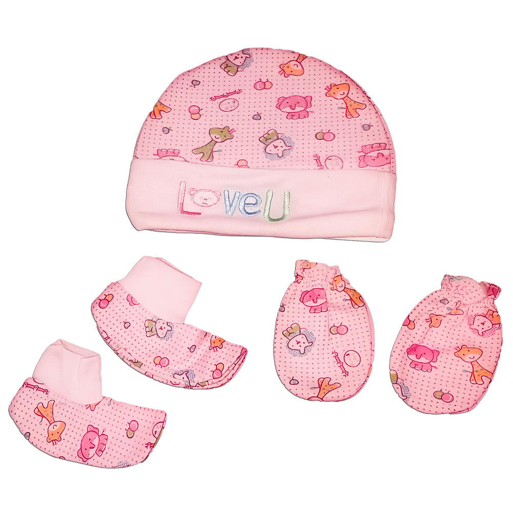 Lookhaa Caps, Mittens and Booties for Newborn Babys