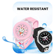 Lookhaa Kids Combo Panda and Kitty Character Analog Disco Lights Watch lookhaa