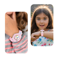 Lookhaa Kids Combo Rabbit Pink and Unicorn Character Analog Disco Lights Watch lookhaa