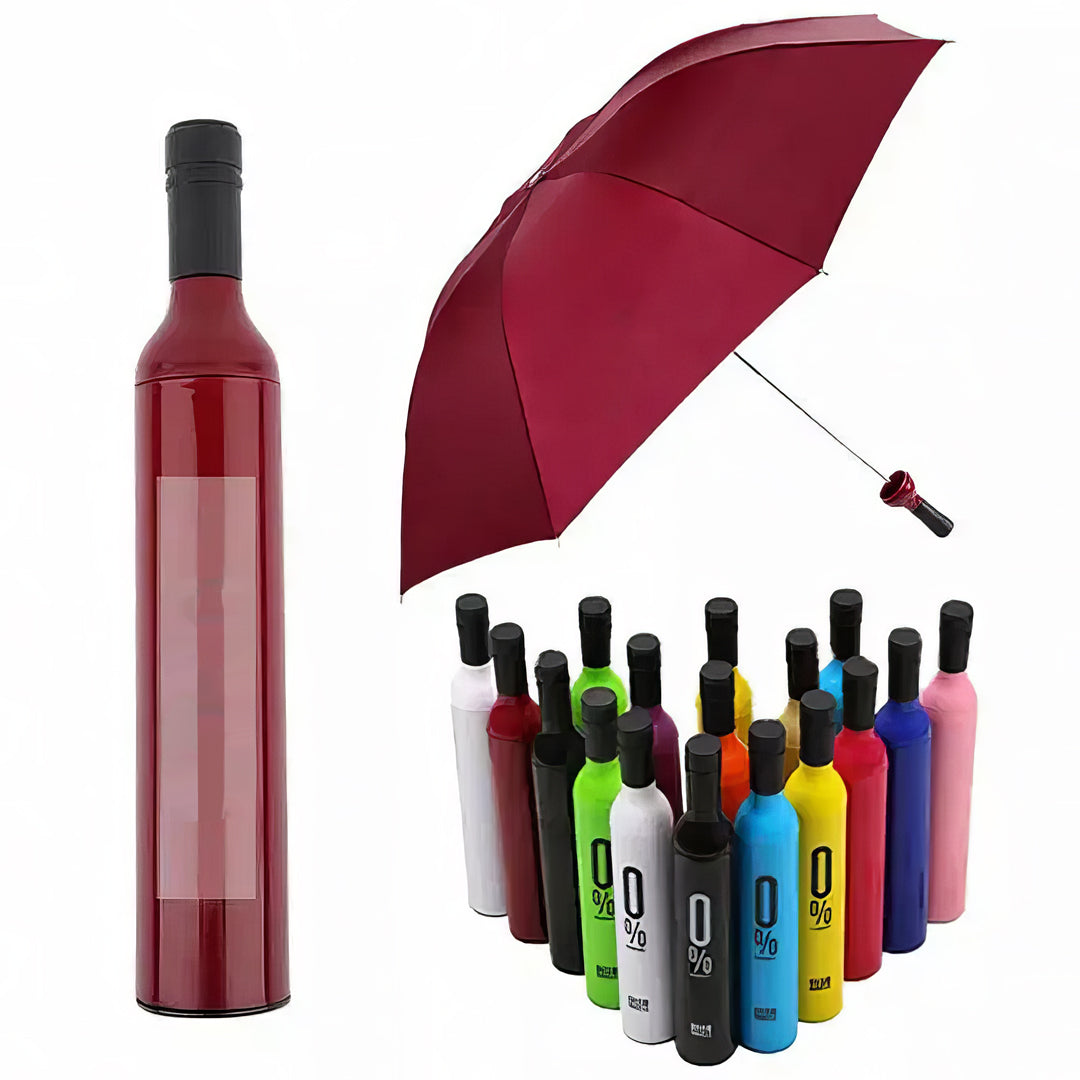 Lookhaa Folding Portable Umbrella with Bottle Cover for UV Protection & Rain Umbrella Mini Travel (Pack of 1) mini travel umbrella