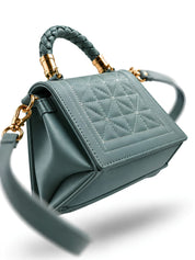Lookhaa Women Premium Green Textured Structured Handbag lookhaa