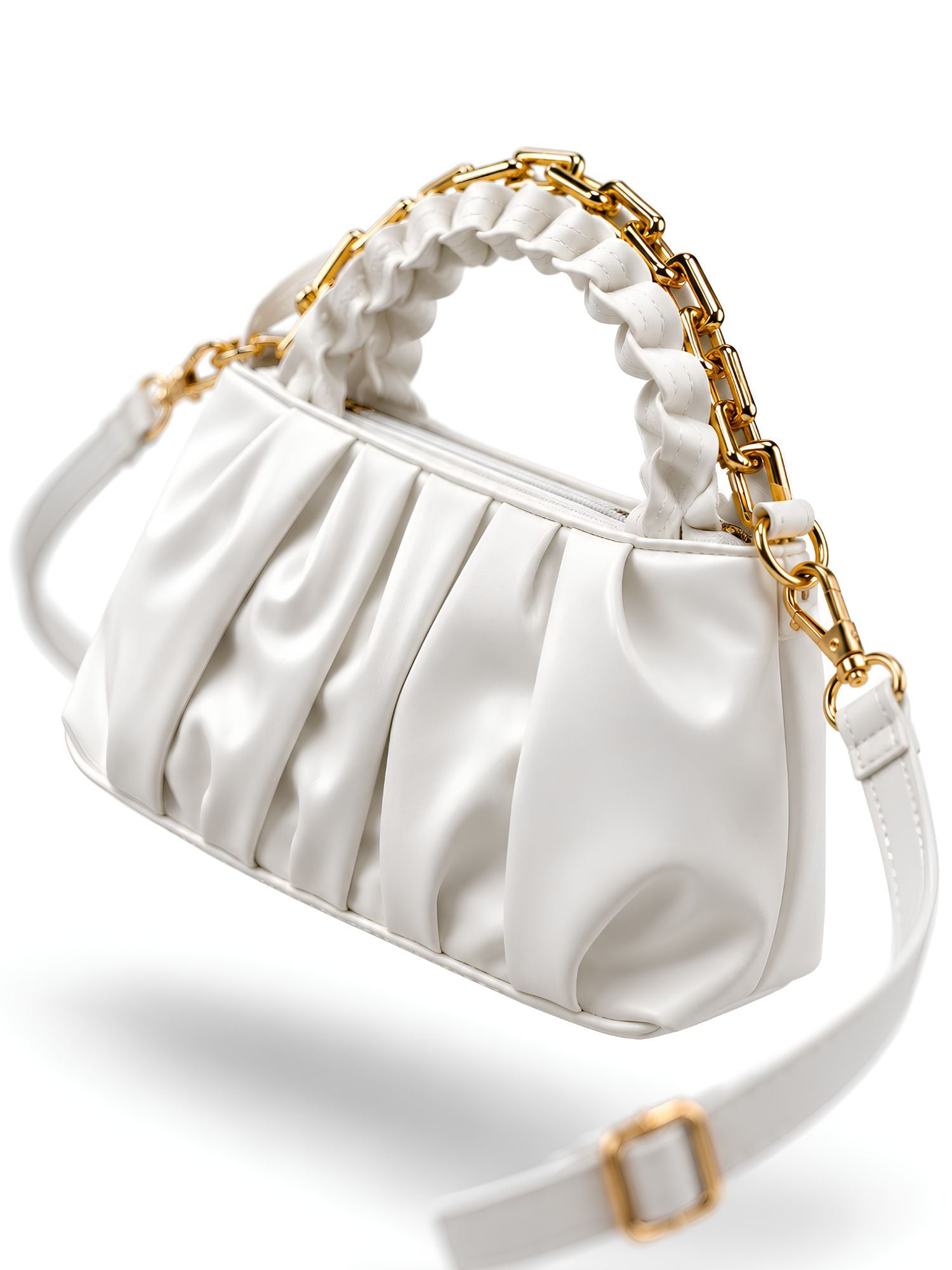 LOOKHAA Premium Solid Off-White Shoulder Bag lookhaa