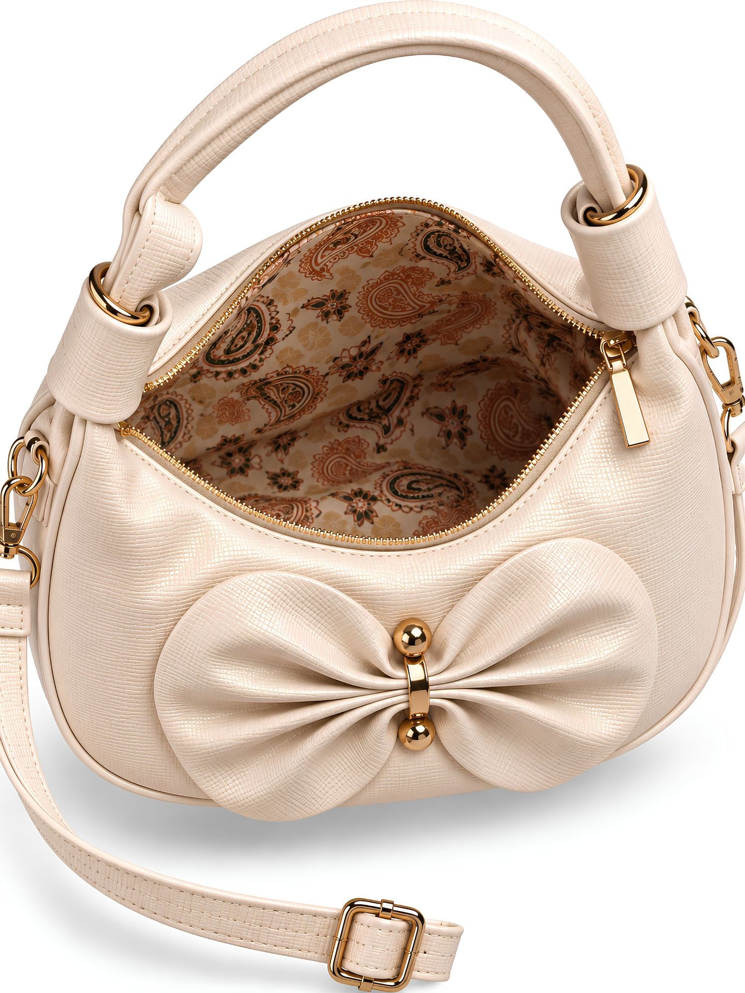 LOOKHAA Premium Elegance Chic Bow Solid Handheld Bag lookhaa