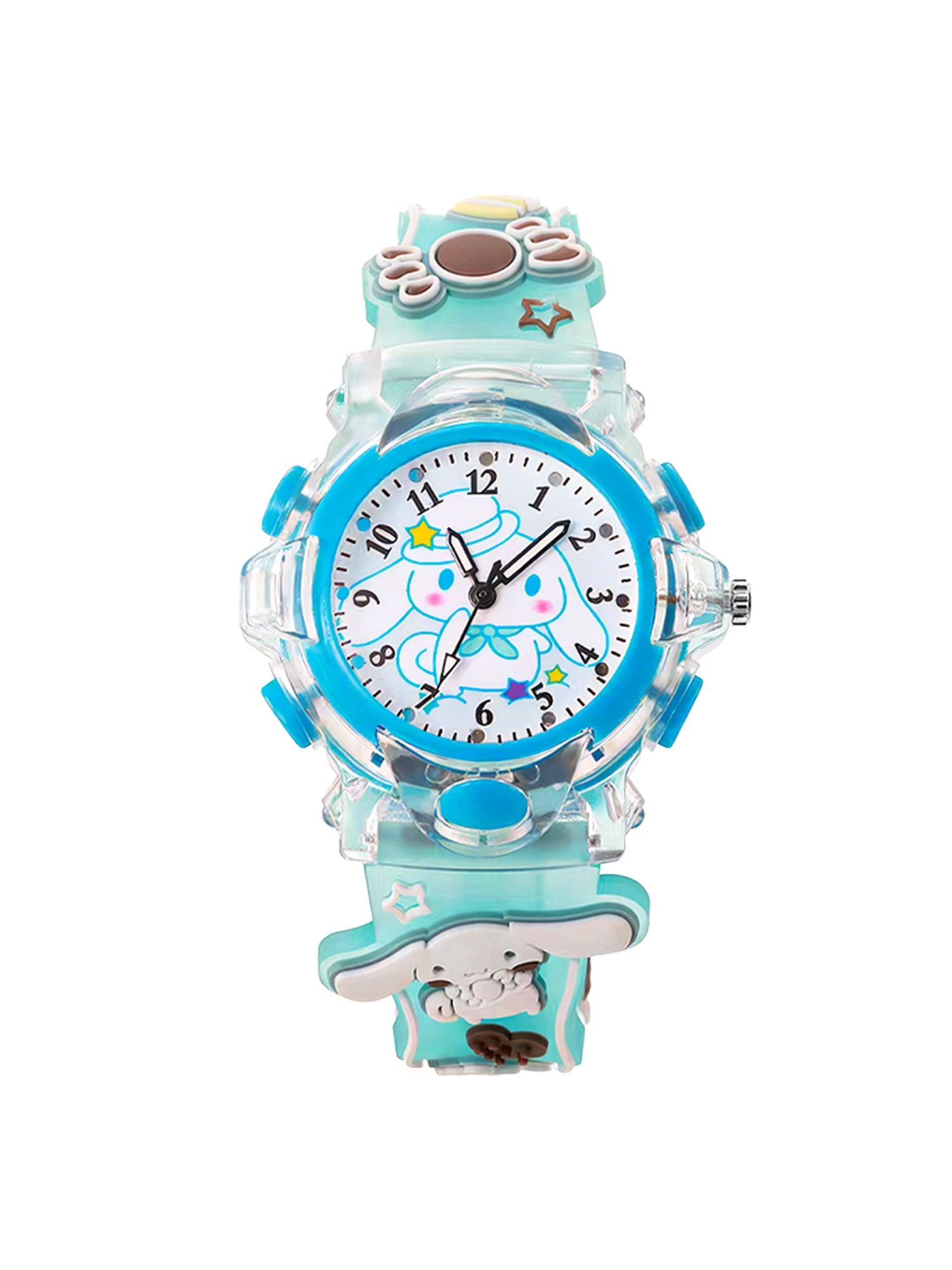 Lookhaa Cartoon Analog Light Watch for Boys - Blue lookhaa