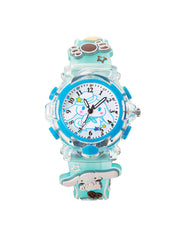 Lookhaa Cartoon Analog Light Watch for Boys - Blue lookhaa