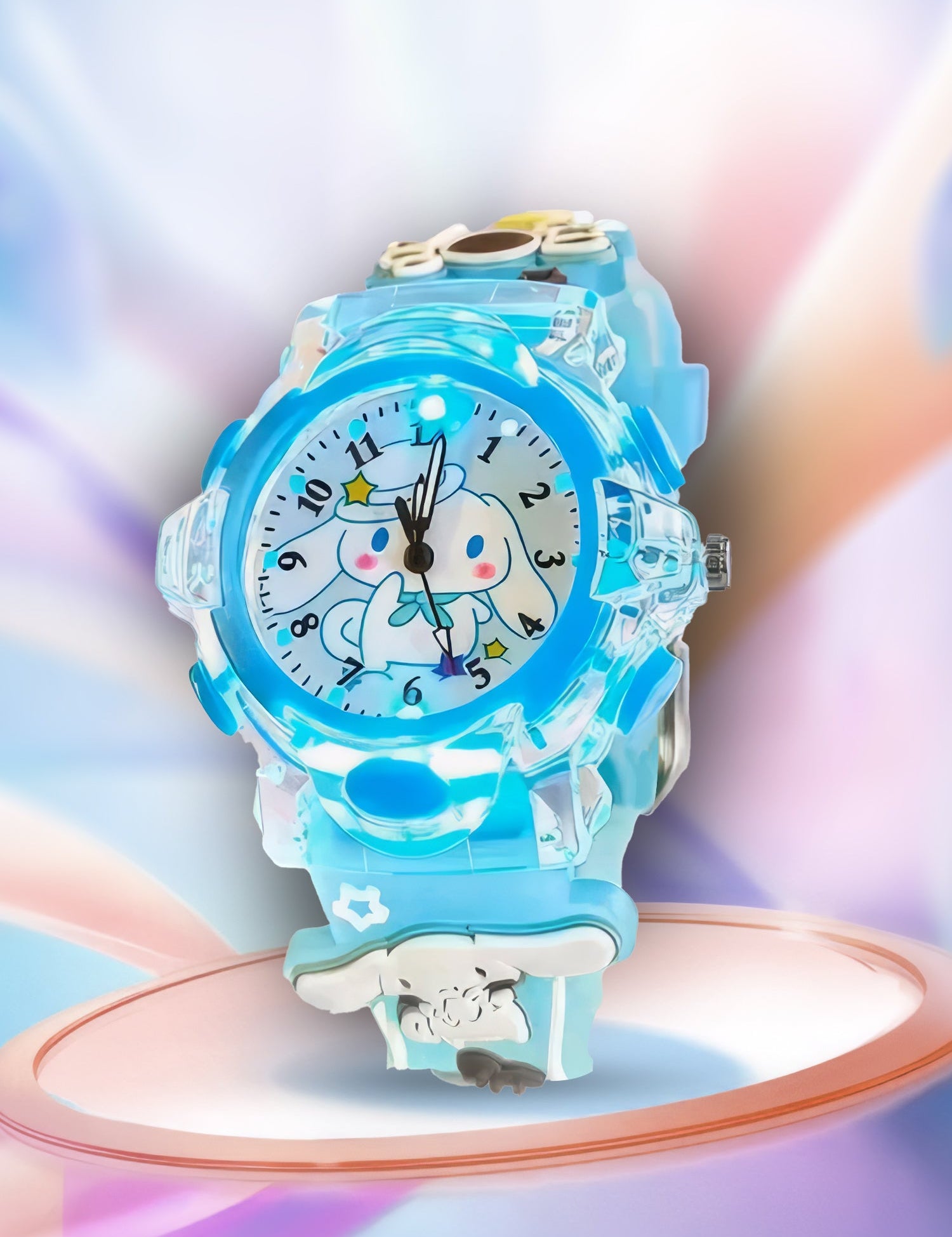 Lookhaa Cartoon Analog Light Watch for Boys - Blue lookhaa