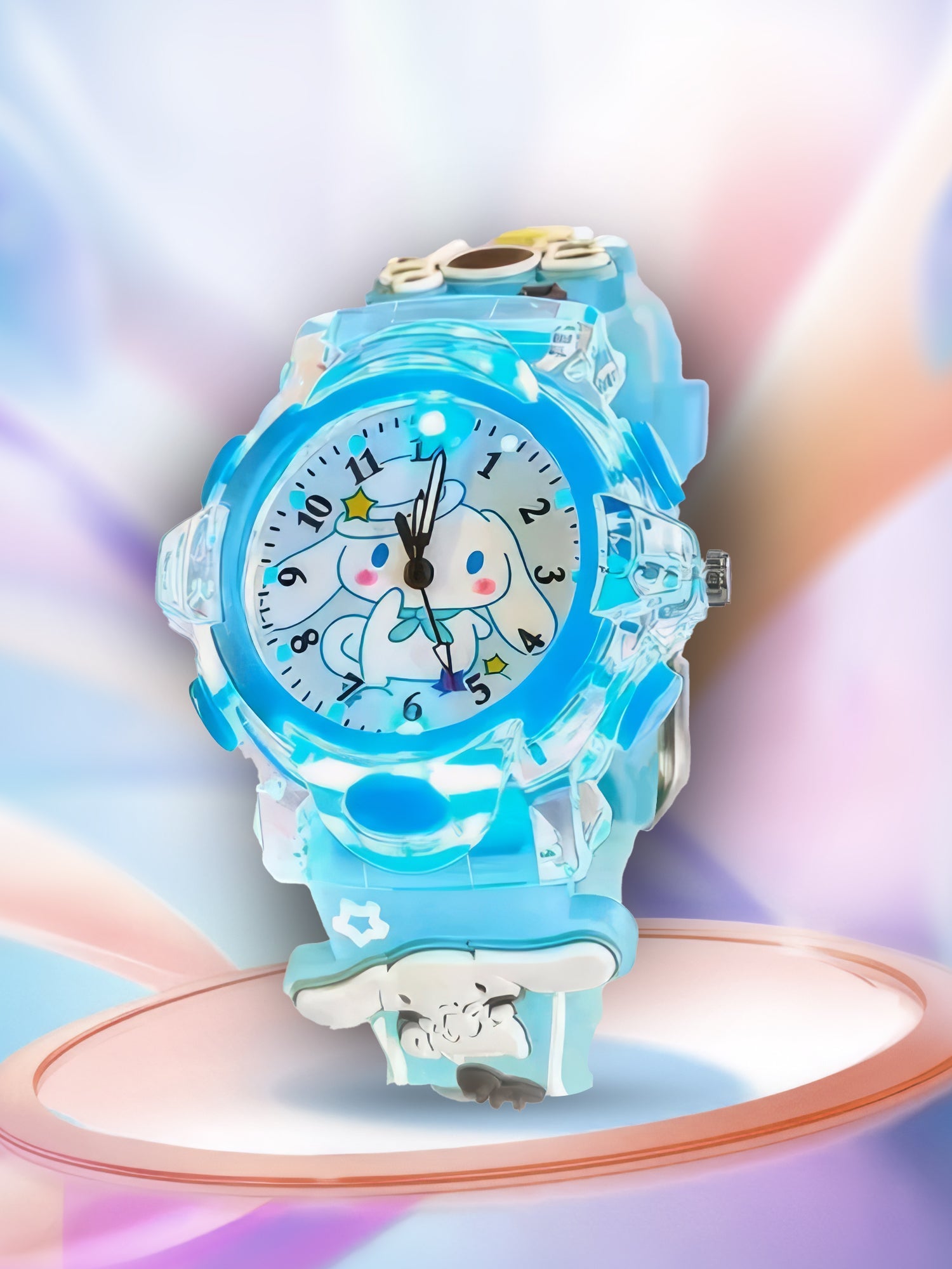Lookhaa Cartoon Analog Light Watch for Boys - Blue lookhaa