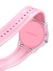 Lookhaa 3D Cute Cartoon Watch with 7 Disco Lights Analog Watch for Girls - Pink lookhaa