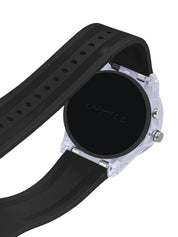 Lookhaa 3D Cute Panda Cartoon Watch with 7 Disco Lights Analog Watch for Boys - Black lookhaa