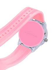 Lookhaa 3D Cute Unicorn Cartoon Watch with 7 Disco Lights Analog Watch for Girls - Pink lookhaa