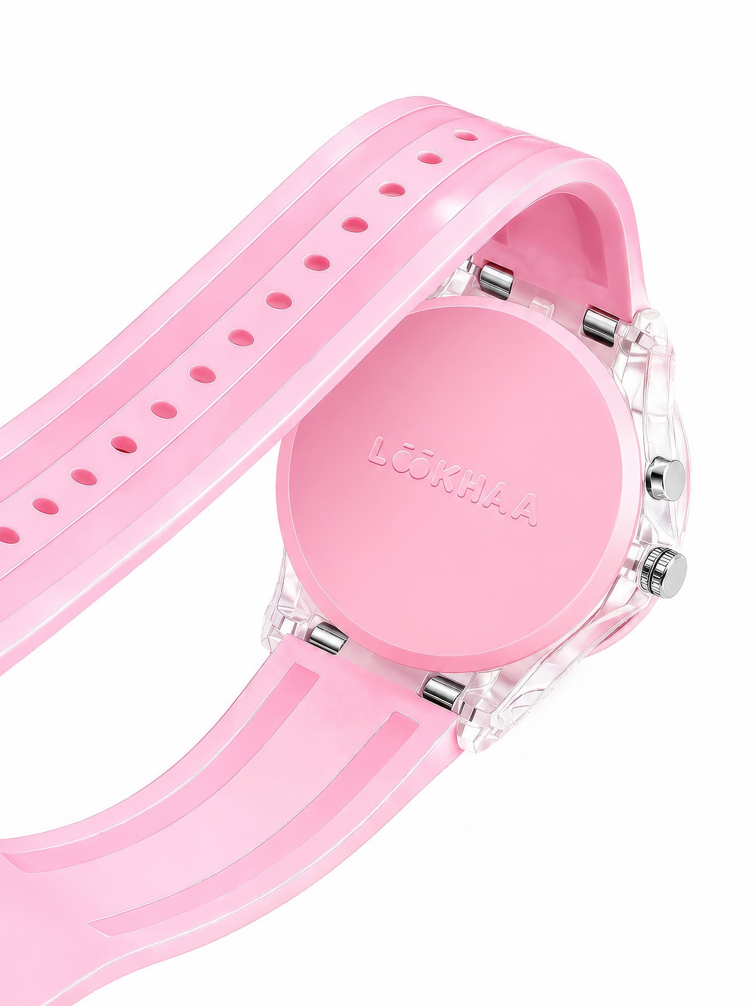 Lookhaa 3D Cartoon Rabbit  Pink Watch with 7 Disco Lights Analog Watch for Girls lookhaa