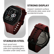 Lookhaa Kids Digital Multi Functional Watch Outdoor Waterproof Date Luminous LED Digital Watch For Boy - Red lookhaa