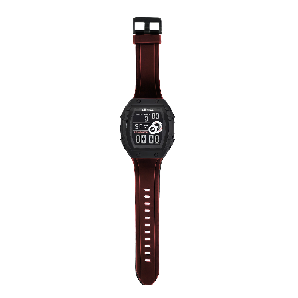 Lookhaa Kids Digital Multi Functional Watch Outdoor Waterproof Date Luminous LED Digital Watch For Boy - Red lookhaa