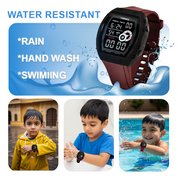 Lookhaa Kids Digital Multi Functional Watch Outdoor Waterproof Date Luminous LED Digital Watch For Boy - Red lookhaa