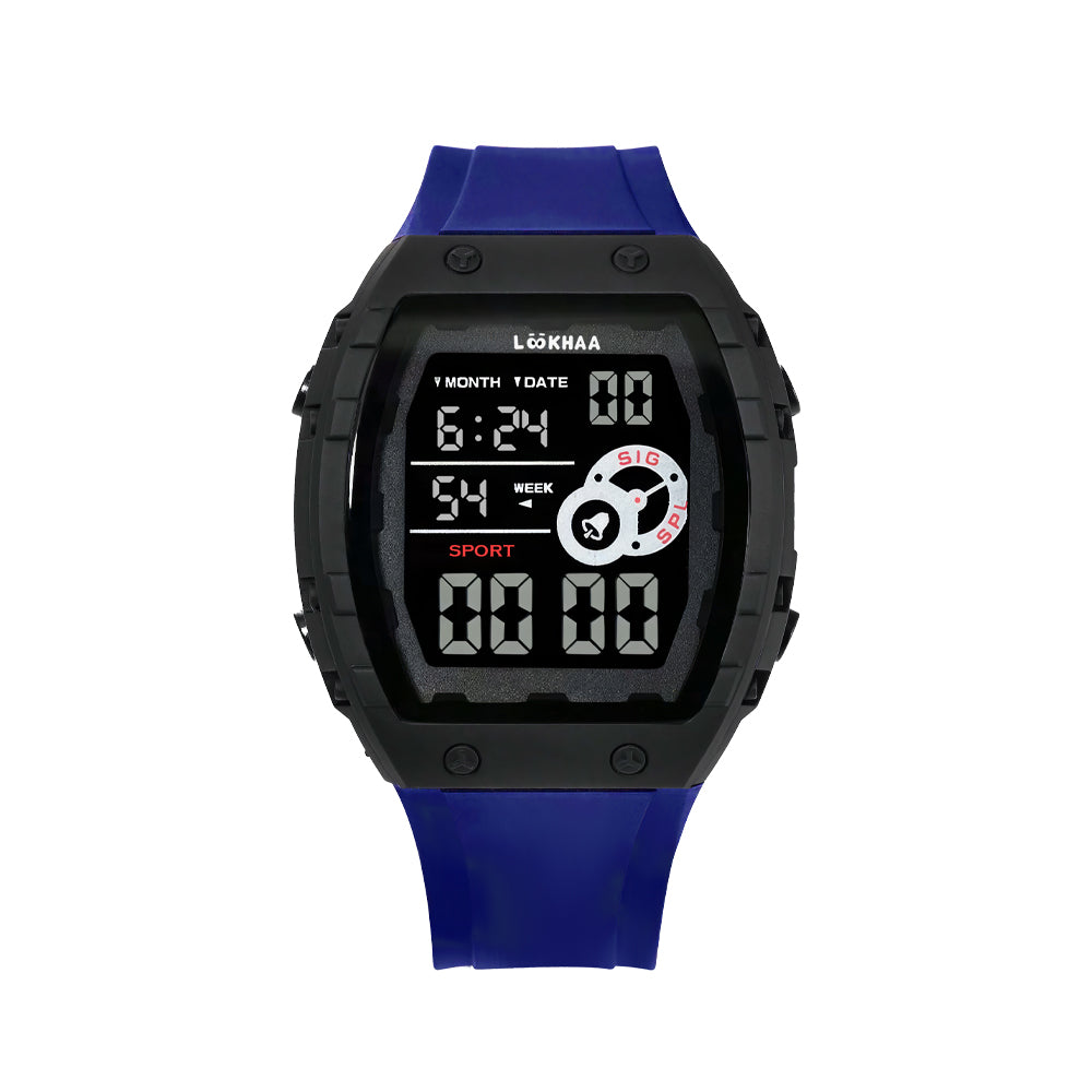 Lookhaa Kids Digital Multi Functional Watch Outdoor Waterproof Date Luminous LED Digital Watch For Boy - Blue lookhaa